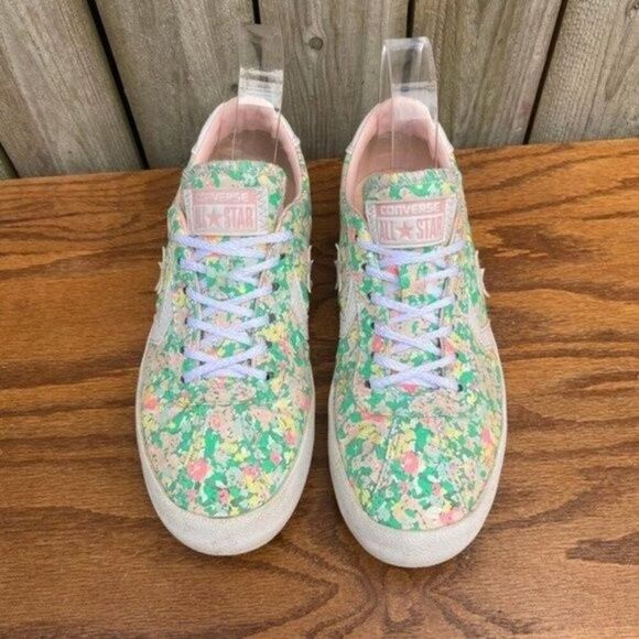 Converse breakpoint Floral shoes 6 green pink white - Picture 2 of 10